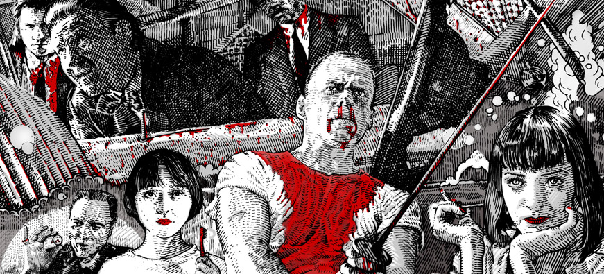 Arty Pulp Fiction poster