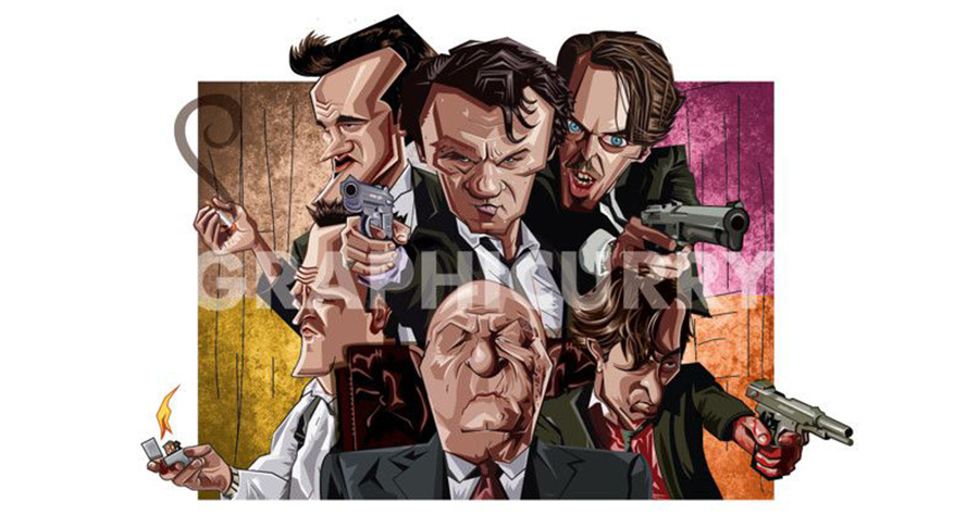 Quentin Tarantino's movies posters by Graphicurry