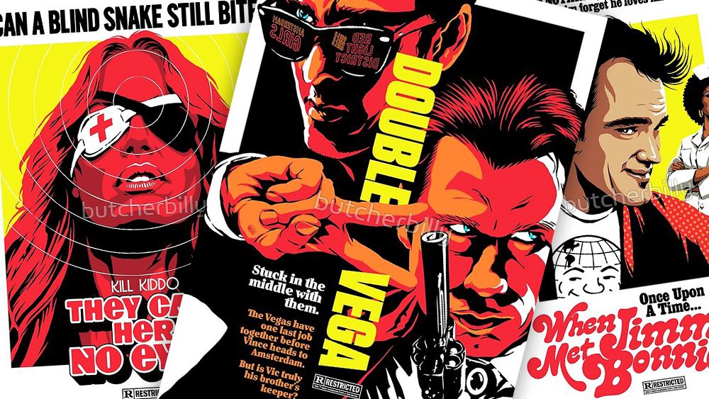 Quentin Tarantino movies posters by Butcher Billy