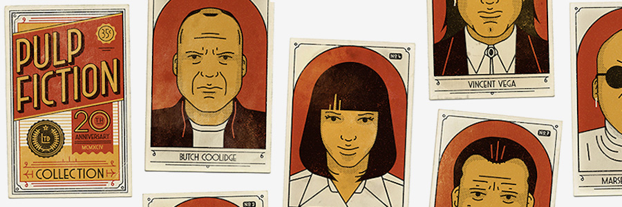 Fan art cards of Pulp Fiction