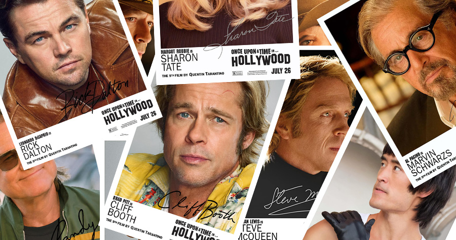 Once Upon a Time in Hollywood stars posters