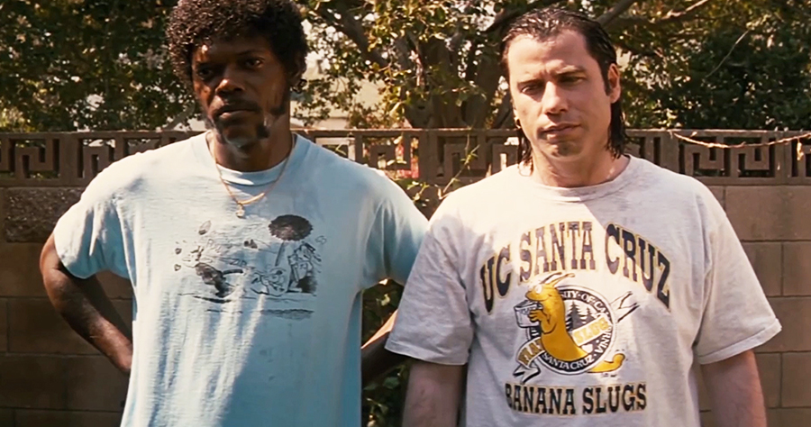 and Vincent T-shirts in Pulp Fiction - Dork clothes | Quentin Tarantino Fan Club