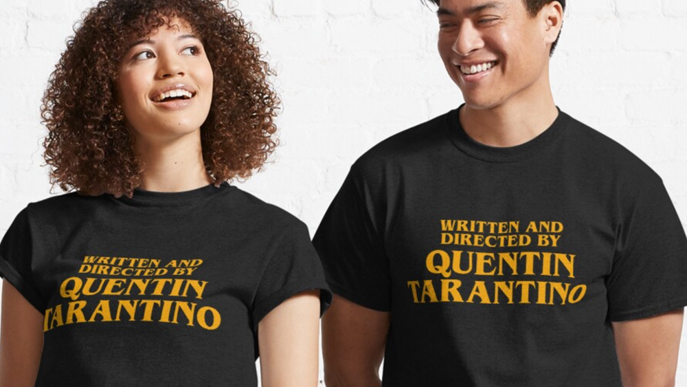 folder Optage en gang Written and directed by Quentin Tarantino T-shirt | Quentin Tarantino Fan  Club
